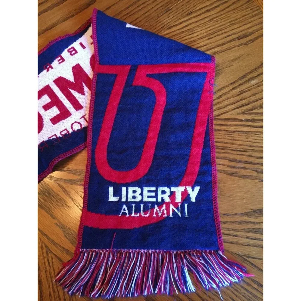 Liberty Flames Home Coming Scarf Sparky Football Red White Blue LU University